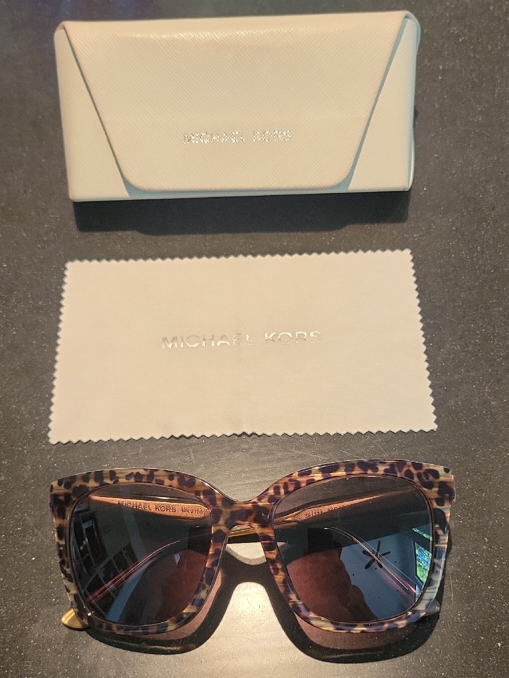 Michael Kors Women's Leopard Print Square Sunglasses - Brown/Black